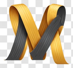 Mighty Logo - Ribbon-style M Monogram Logo Transparent PNG