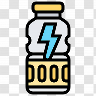 Energy Drink - Energy Drink Bottle With Lightning Transparent PNG