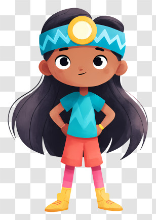 Isabella Alvarado - Confident Headband Hero Girl Transparent PNG