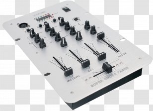 Microphone Audio Mixers Konig DJ Mixer 2-Channel Equalization - Silhouette - Dj Transparent PNG