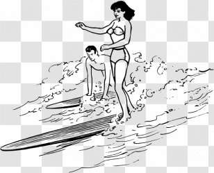 Surfing Surfboard Drawing Clip Art - Watercolor Transparent PNG