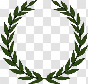 Laurel Wreath Olive Bay Clip Art - Flower - Gold Football Trophy And Ribbons Template Download Transparent PNG