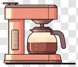 Coffee Maker - Modern Coffee Machine Illustration Transparent PNG