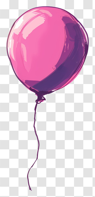 Balloon - Pink Balloon For Festive Celebrations Transparent PNG