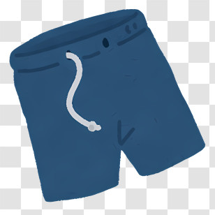 Fashion - Casual Blue Shorts For Summer Transparent PNG