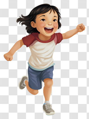 Running Child - Happy Child Running Outdoors Transparent PNG