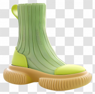 Sock Boots - Green Fashion Boot Transparent PNG