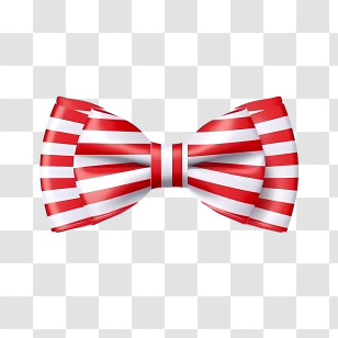 Bow Tie - Red And White Striped Bowtie Transparent PNG