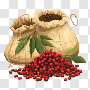 Coffee Beans Bag - Coffee Beans And Sacks Transparent PNG