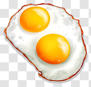 Fried Eggs - Sunny Side Up Eggs For Breakfast Transparent PNG