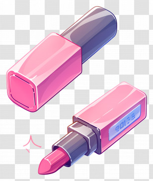 Pink Lipstick - Pink Lipstick Cosmetic Illustration Transparent PNG