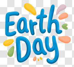 Earth Day - Cute Blue Doodle Earth Day Transparent PNG