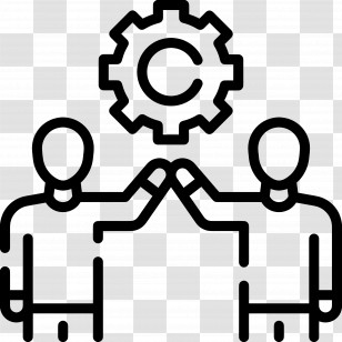 Partnership - Team Collaboration Icon With Gear Transparent PNG