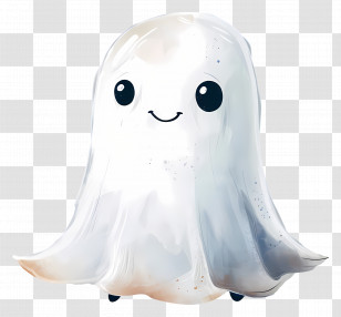 Cute Ghost - Cute Smiling Ghost Transparent PNG