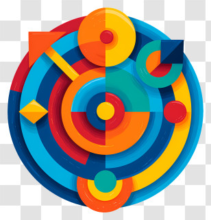 Forecast Icon - Colorful Geometric Shapes Illustration Transparent PNG