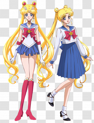 Sailor Moon - Anime Characters In Transformation Costumes Transparent PNG