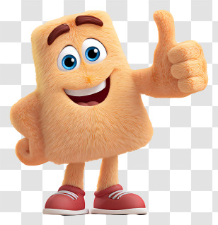 Mascot Thumbs Up - Furry Cartoon Character Giving Thumbs Up Transparent PNG