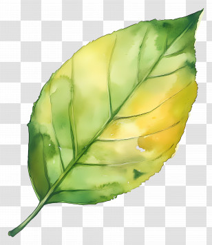 Watercolor Leaf - Green Leaf Watercolor Illustration Transparent PNG