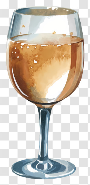 Wine - Glass Of Sparkling Wine Illustration Transparent PNG