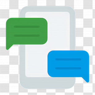 Phone Messaging - Smartphone With Chat Bubbles Transparent PNG