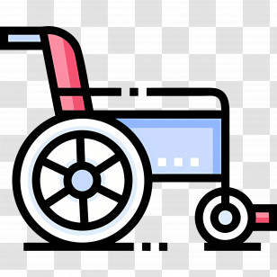 Wheelchair - Minimalist Illustration Of A Wheelchair Transparent PNG