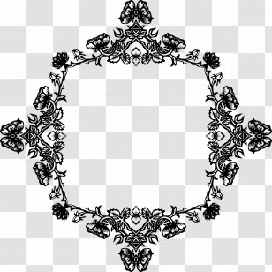 Clip Art - Necklace - Rose Border Frame Transparent PNG