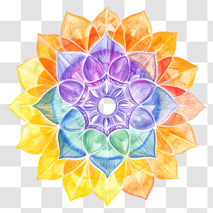 Ashoka Chakra - Vibrant Mandala Art Design Transparent PNG