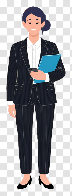 Bank Administrator Holding Folder - Businesswoman Holding A Folder Transparent PNG