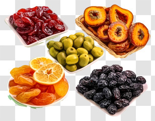 Vector Draw Character Design - Assorted Dried Fruits In Bowls Transparent PNG