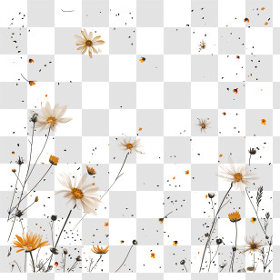 Flying Flowers - Wildflowers In Bloom Transparent PNG