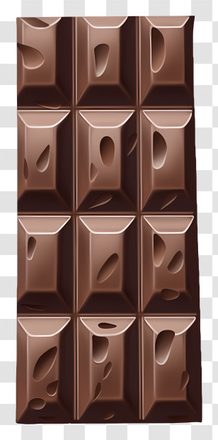 Chocolate Bar - Dark Chocolate Bar With Aerated Holes Transparent PNG