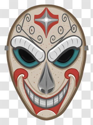 Face Mask - Spooky Clown Mask For Halloween Transparent PNG