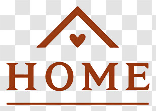 Home Logo - Home Icon With Heart Transparent PNG
