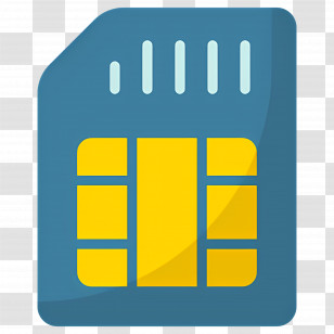 Phone Memory - Blue SIM Card Icon Transparent PNG