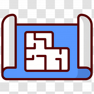 Construction Drawing - Architectural Blueprint With Floor Plan Transparent PNG