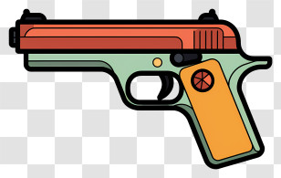 Gun - Cartoon Handgun Illustration Transparent PNG