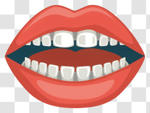 Cartoon - Cartoon Lips With Teeth Smiling Transparent PNG