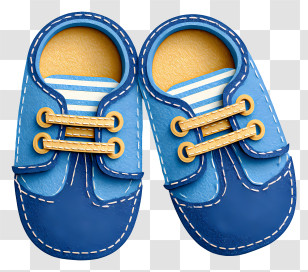 Boy Baby Shoes - Adorable Blue Baby Shoes Illustration Transparent PNG