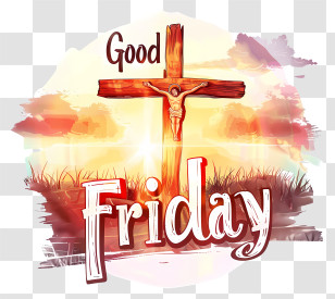 Good Friday - Good Friday Cross With Jesus Transparent PNG