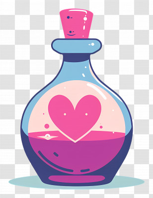 Cartoon Potion - Love Potion In Bottle Transparent PNG
