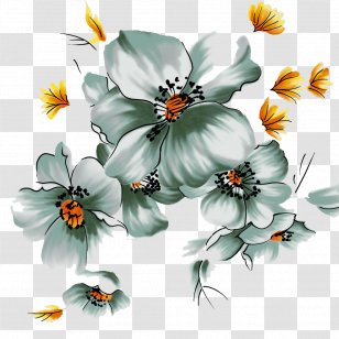Poster - Daisy - Retro Color Flower Pattern Transparent PNG