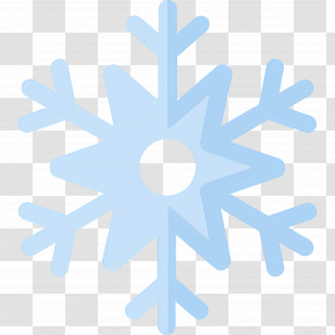 Snowflake - Blue Winter Snowflake Illustration Transparent PNG