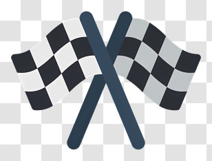 Racing Flags - Crossed Checkered Flags For Racing Transparent PNG