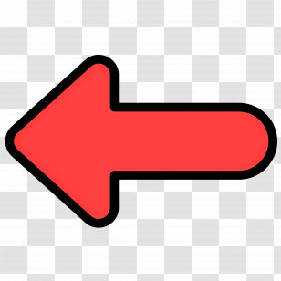 Arrow Left - Left-Facing Red Arrow Symbol Transparent PNG