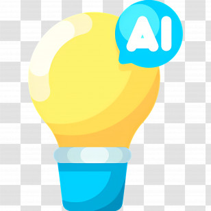 Artificial Intelligence - AI Light Bulb Icon Transparent PNG