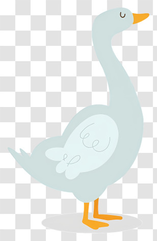 Goose - Simple Blue Goose Illustration Transparent PNG