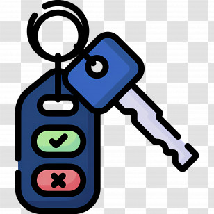 Car Key - Car Key With Keychain Icon Transparent PNG