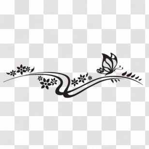 Wall Decal Sticker Vinyl Group - Black - Flower Transparent PNG