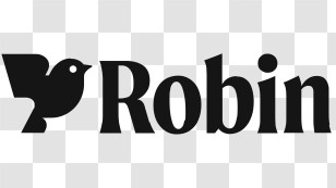 Robin Logo - Robin Black Bird Logo Transparent PNG