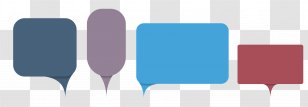 Flat Bubble Tag - Blue - Vector Edge Transparent PNG